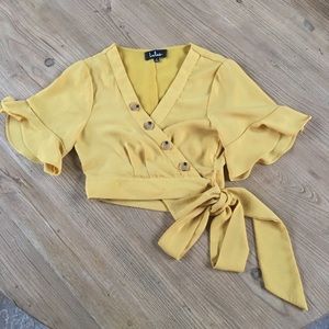 Lulus wrap blouse